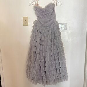 Vintage Strapless Ruffled Dress